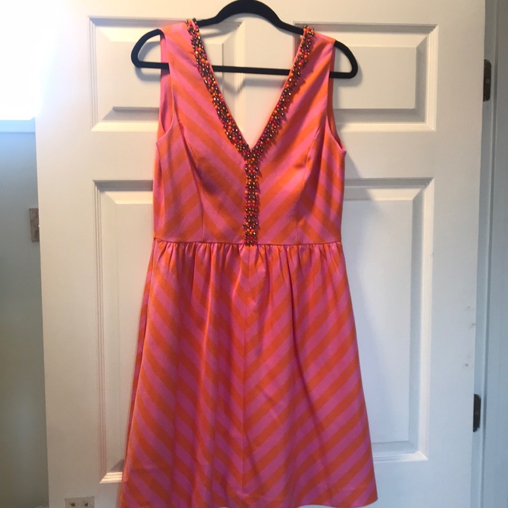 Chevron beaded lily dress